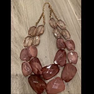 Violet faux gem stone necklace
